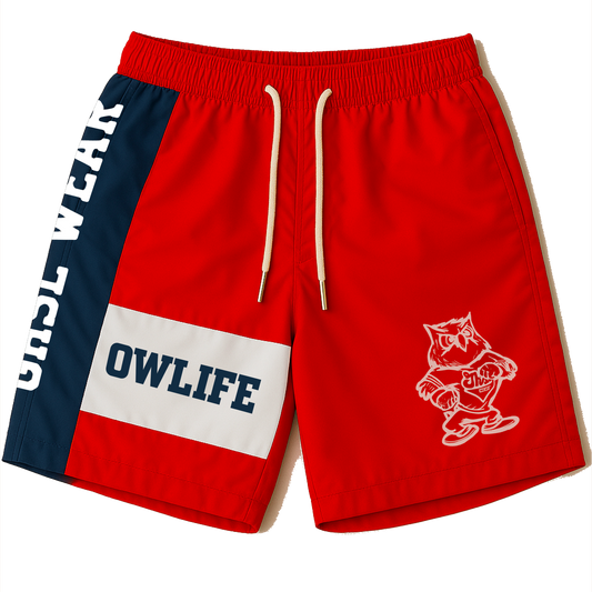 GHSLWear OWLIFE Red Shorts